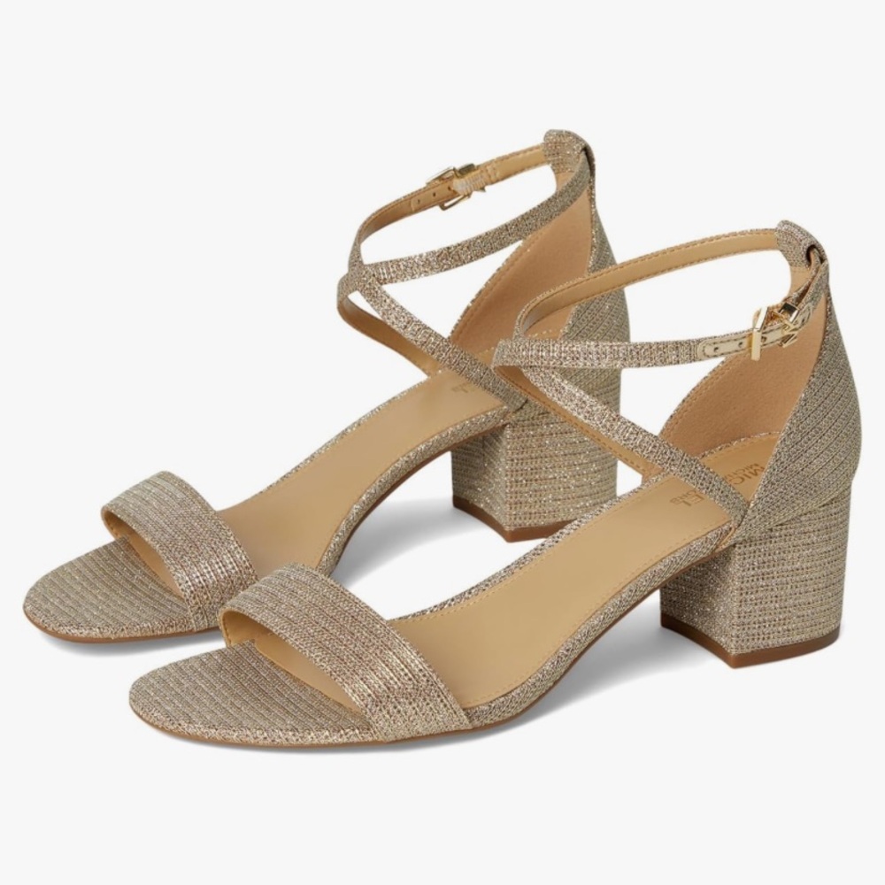 Michael Kors Gold Shimmer Heels 9.5